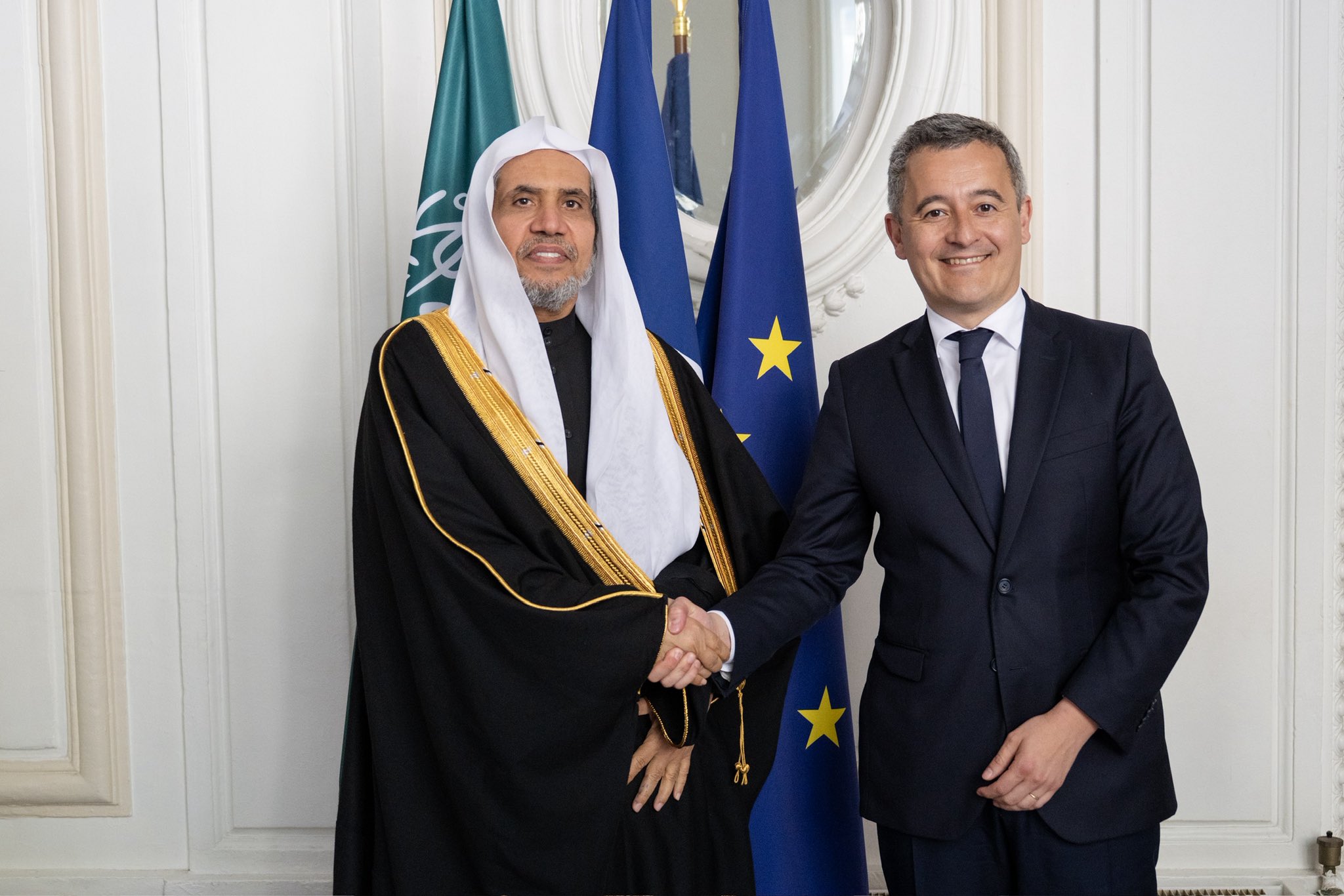 France’s Justice Minister Hosts Muslim World League Secretary-General in Paris for High-Level Talks
