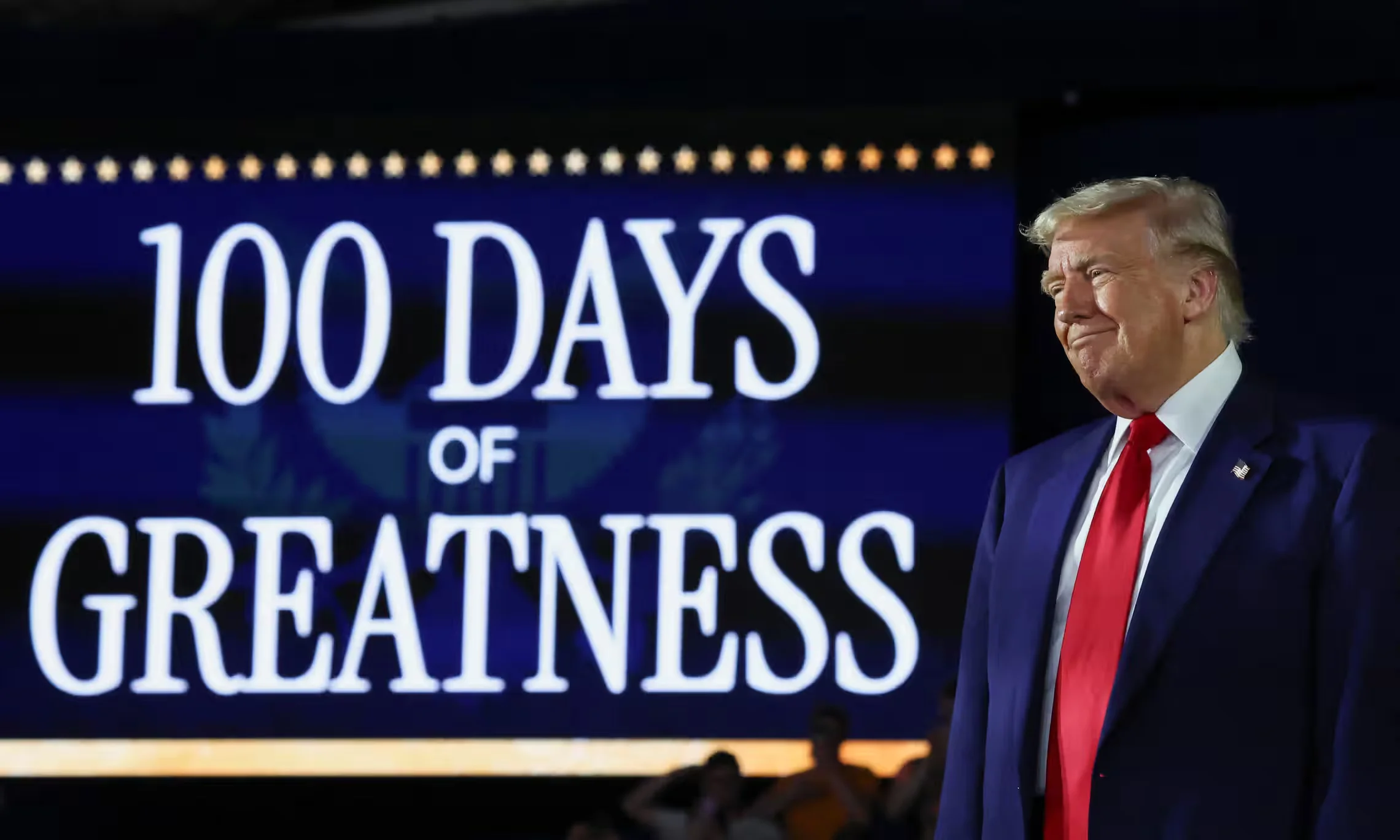 Trump Declares ‘Nothing Will Stop Me’ During 100-Day Rally in Michigan