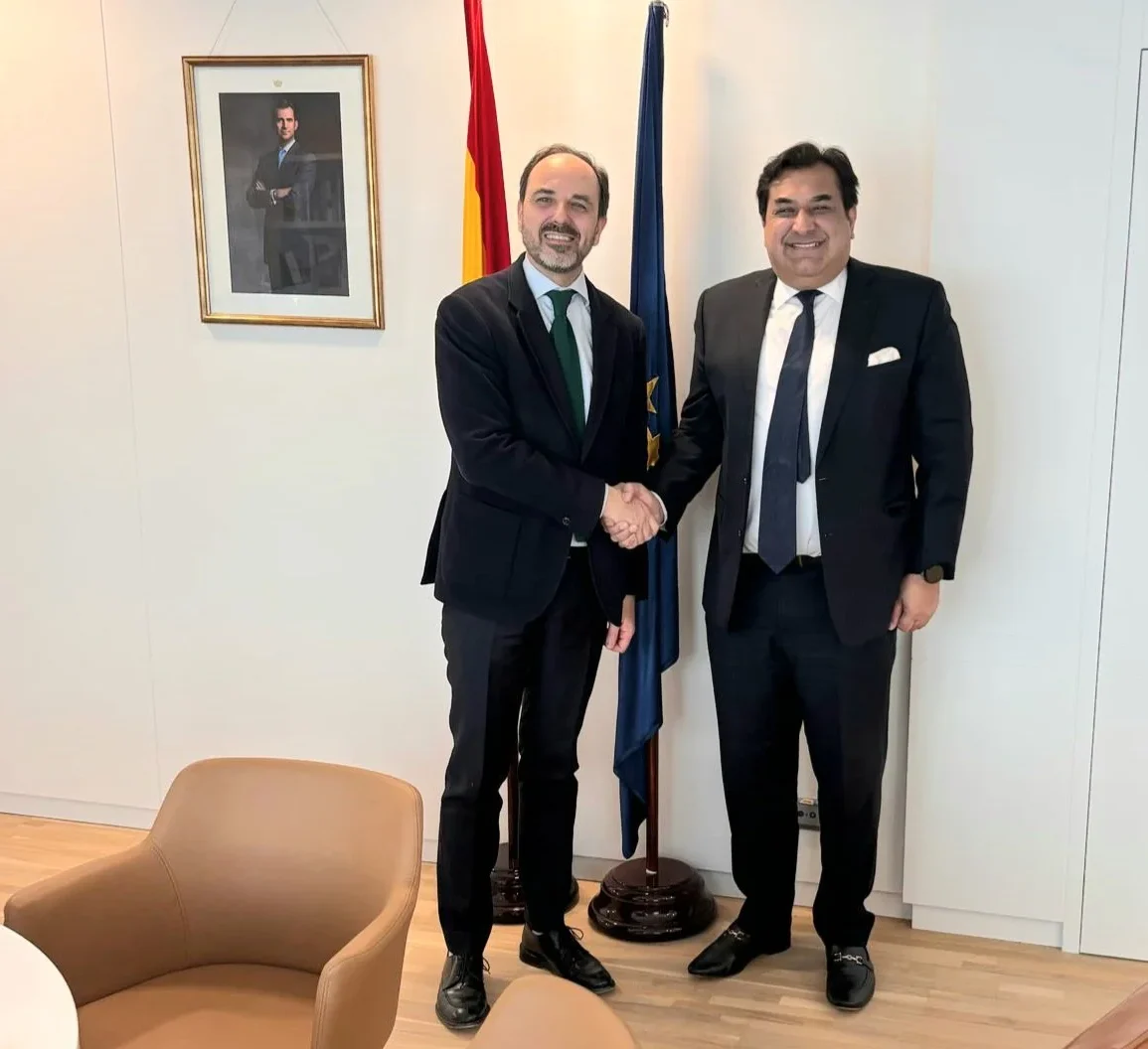 Ambassador Rahim Hayat Qureshi Meets Spain’s EU Representative Marcos Alonso