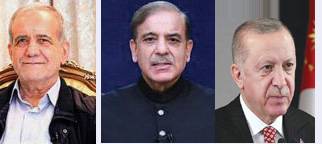 PM Shehbaz Sharif Condemns Israeli Aggression in Talks with Leaders of Turkiye and Iran