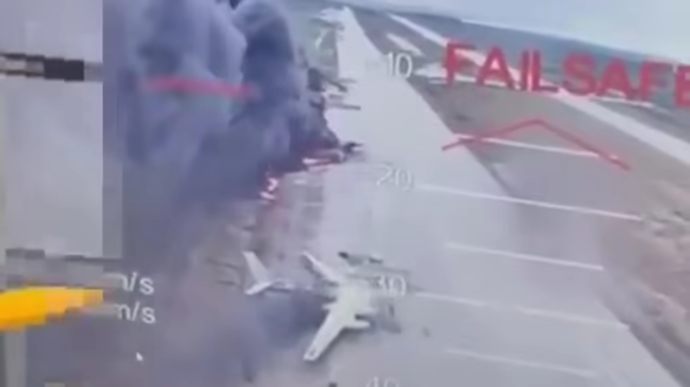 Ukraine Releases Video of Drone Strikes That Hit Russian Strategic Airbases