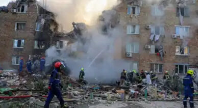 Russia Launches Massive Airstrike on Ukraine, Killing 21 and Damaging EU Building